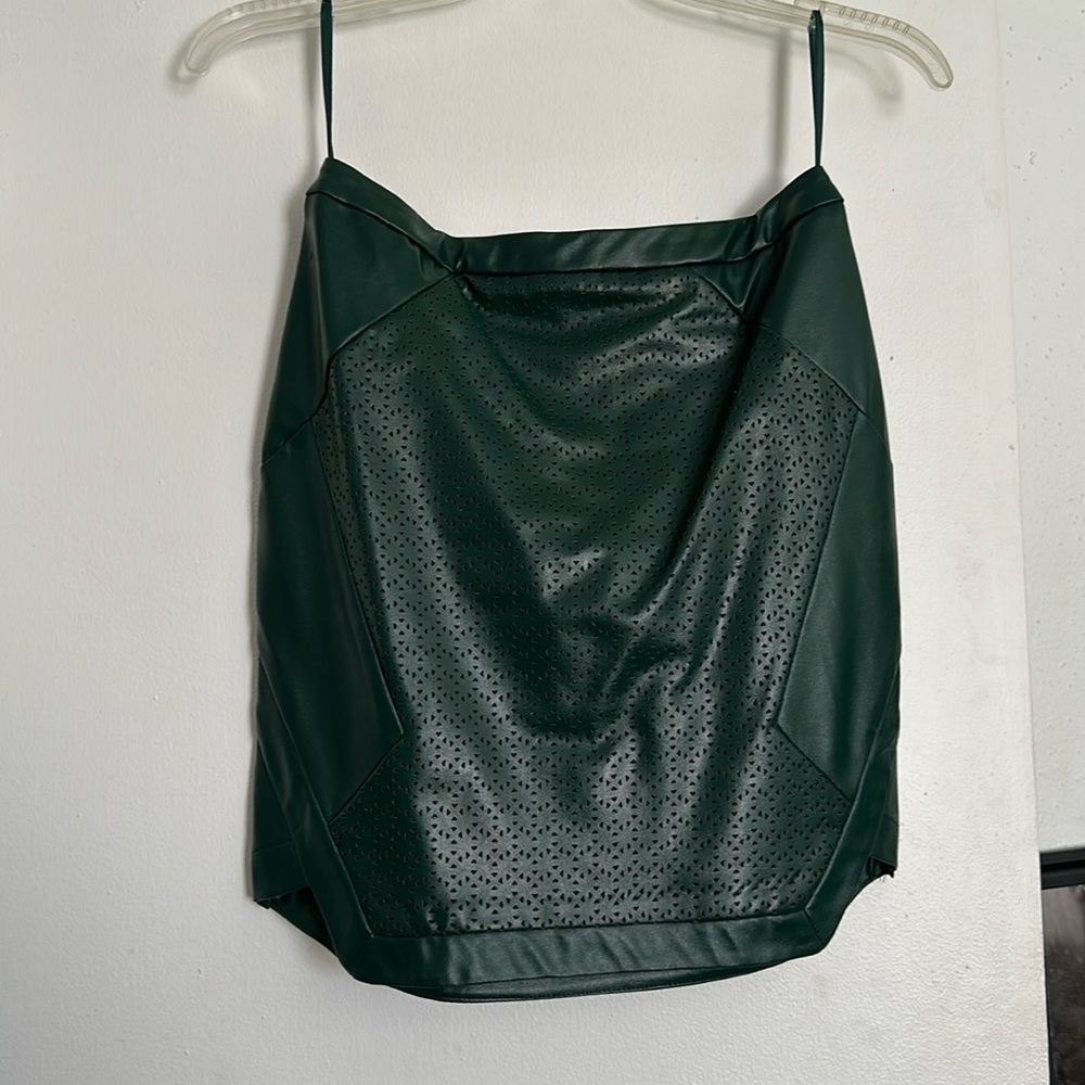 Faux leather skirt